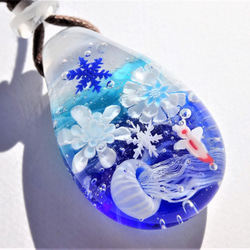 «剛到Shimashima Jellyfish和Klione~Shenhua»吊墜玻璃雪球雪花冬季水母聖誕節 第3張的照片