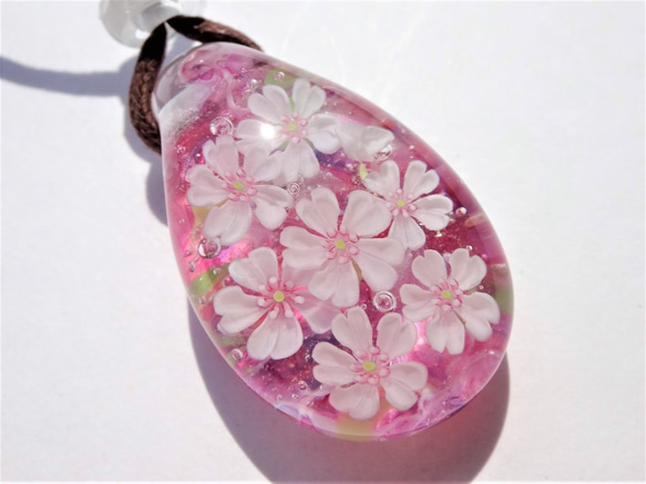 “大島櫻花”吊墜玻璃，龍珠，櫻花春 第1張的照片