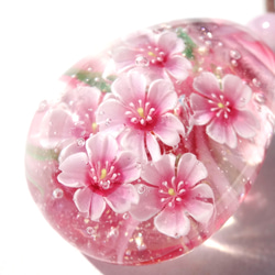 《桜》　ガラス　とんぼ玉　ペンダント 3枚目の画像