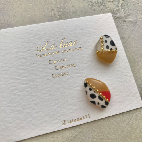 揺れない♡ダルメシアン×カラフルなペンタゴンピアス 揺れない♡ダルメシアン×カラフルなペンタゴンピアス