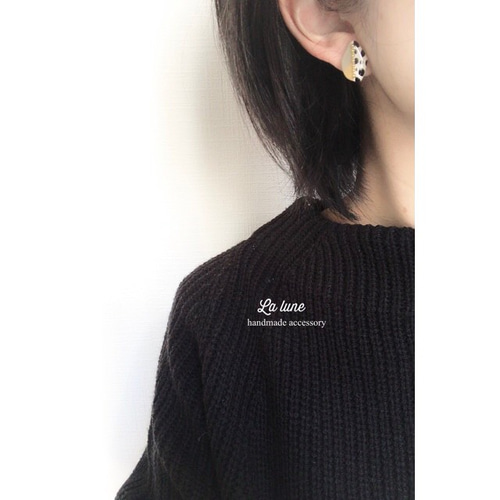揺れない♡ダルメシアン×カラフルなペンタゴンピアス