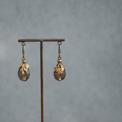 Fruit / earrings - Smoky quartz 1枚目の画像