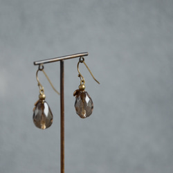 Fruit / earrings - Smoky quartz 2枚目の画像