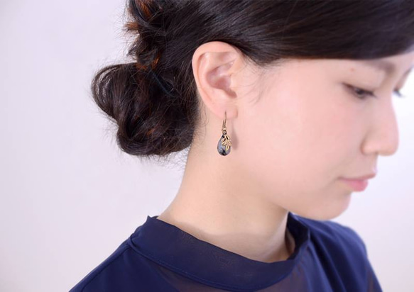 Fruit / earrings - Smoky quartz 3枚目の画像