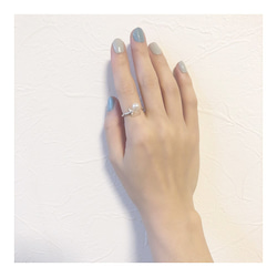 ■solid pearl ring -triangle / silver-■ ソリッドパールリング トライアングル シル 7枚目の画像