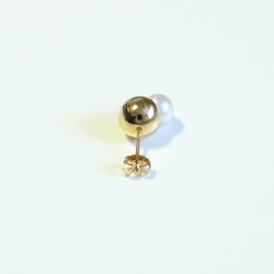 ■solid pearl pierce -round / gold-■ ソリッドパールピアス ラウンド ゴールド 5枚目の画像