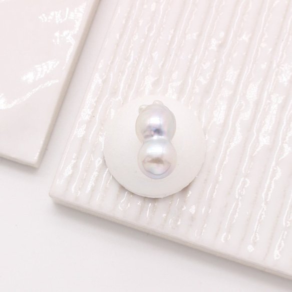 ■twins akoya pearl pierce L■ ツインズアコヤパールピアス L 1枚目の画像