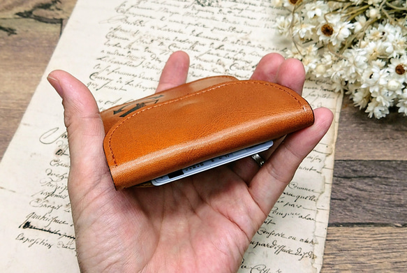 voile.スリムな card & coin case /カードケース/コインケース/キャメル/送料無料 7枚目の画像