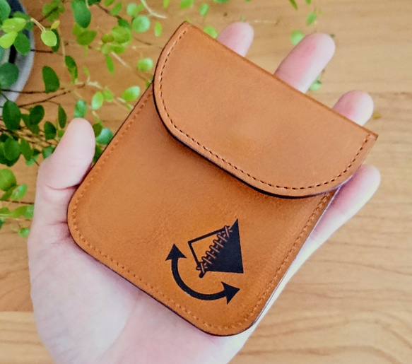 voile.スリムな card & coin case /カードケース/コインケース/キャメル/送料無料 9枚目の画像