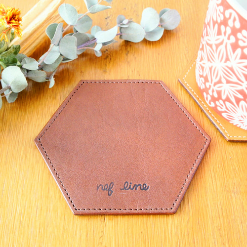 敬老の日 お得なギフトセット】 レザーコースター 2点セット  