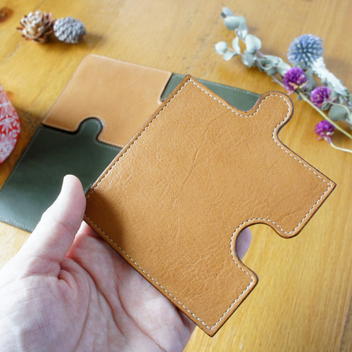 Creema限定 】パズルレザーコースター *お得な4枚セット* 送料無料/革