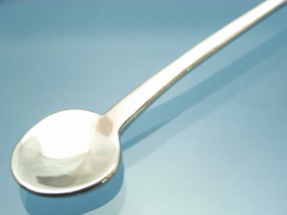 フェザー スプーン　銀食器　spoon【受注製作】白頭鷲の羽根　銀　925　実用【全長 約10cm】　  atpfs1 8枚目の画像