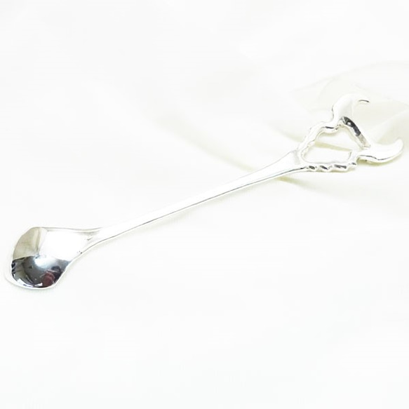 バッファロースカル スプーン　銀食器　spoon【受注製作】銀　925　実用【全長 13cmまで】　atpbuf-ss1 5枚目の画像