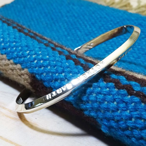 三角バングル　メッセージ　トライアングル　【SS】【受注制作】シルバー　925　atpbn0010