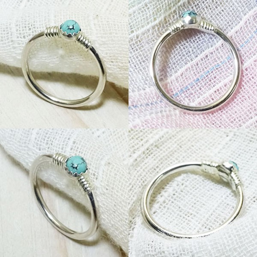 symmetric【S】ムーンストーン【受注製作】ターコイズ ガーネット