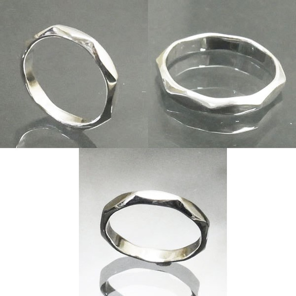 オクタゴン リング【受注製作】OCTAGON  シルバー　925 【5号から25号まで】atpring123next 5枚目の画像