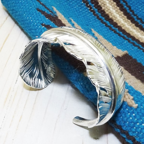 フェザーバングル【受注製作】メンズ 925 一生もの【15cm～16.5