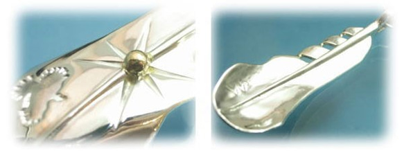白頭鷲の飛翔 【受注製作】鏡面　フェザーペンダント　925　サンレイ　18金　太陽 　 atpf33 5枚目の画像