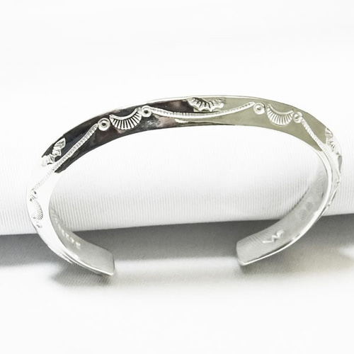 ラッキージョン　トライアングルプレスバングル 三角バングル 大 トライアングル【受注制作】シルバー 925【15cm