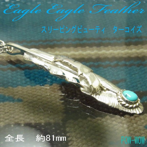 ダンシング イーグル【受注製作】フェザーペンダント　シルバー　サンダーが呼び寄せる白頭鷲の舞　atpf003etq