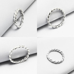 ツイスト【S】ねじり リング【受注製作】細め　925【サイズ　1号～30号まで】　atpring109stwist 2枚目の画像