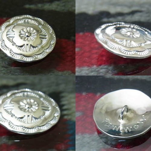 コンチョ シルバー 20mm【受注製作】ボタン 太陽 日の出 小さめ diy