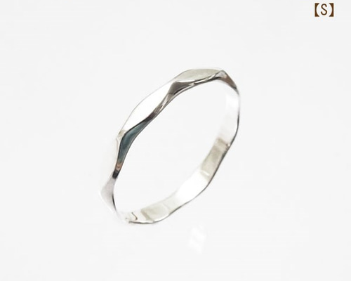 目デザイン 四角形リング オクタゴン 八角形 リング 細【受注製作】Octagonal Sv Ring 925