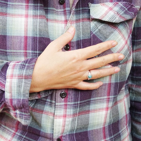 ターコイズ リング【受注製作】叩き　トルコ石　シルバー　925【3号から30号まで】atpring128nexttq