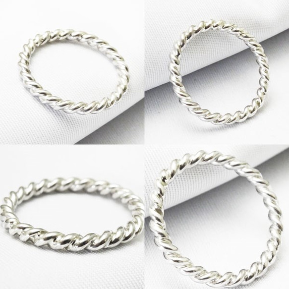 Rolling Sv Twist Ring【受注製作】ツイスト　ペアリング　シルバーリング　925　atpring136 3枚目の画像