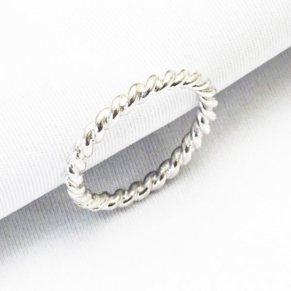 Rolling Sv Twist Ring【S】【受注製作】ツイスト　シルバー　925　atpring136s 4枚目の画像