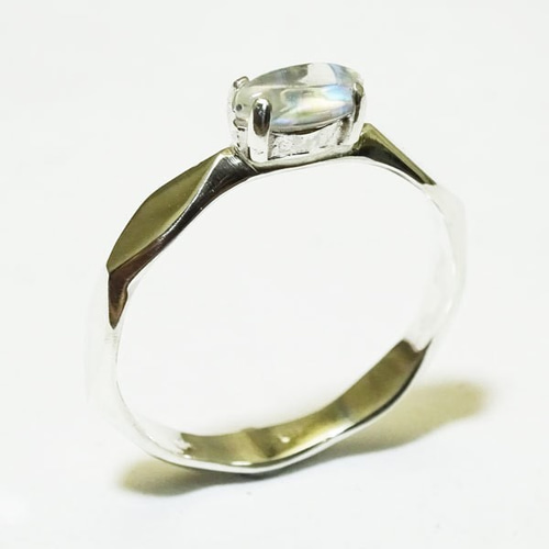 minはる★アンデシン★リングオーダー 八角形 リング 細【受注製作】アンデシン ラブラドライト