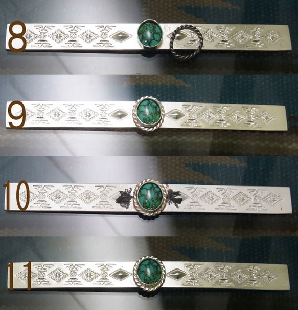 ＜オーダー専用商品＞ターコイズ　バングル　ラグ模様 【受注製作】ブレスレット　シルバー　925　atpbns007tq 13枚目の画像