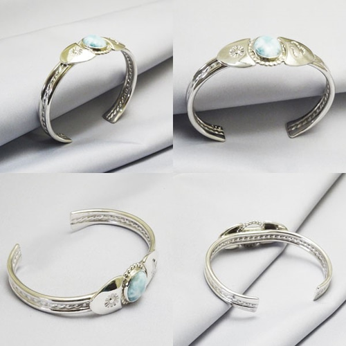 お買得 高品質　ラリマー　バングル　silver925 フリーサイズ 楽天市場】ラリマー バングル シルバー 925【受注製作】 叩き