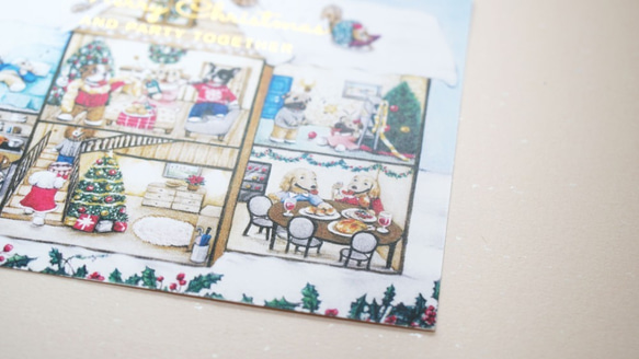 法鬥的快樂聖誕派對 - 卡片 燙金x1張｜French Bulldog Christmas Card (1 pc) 第4張的照片