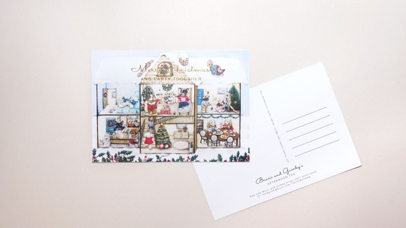 法鬥的快樂聖誕派對 - 卡片 燙金x5張｜French Bulldog Christmas Card (x5 pcs) 第2張的照片