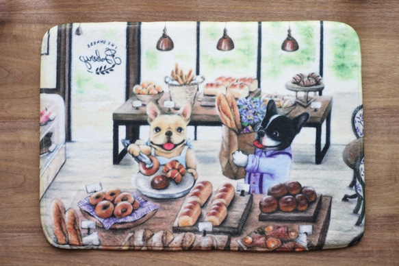彩繪法鬥Bruni and Gumby's絨毛地墊｜地毯 ｜寵物墊【幸福麵包店】 第7張的照片