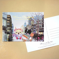 【暖暖紐約】法鬥的聖誕卡片 燙金x1張｜French Bulldog Christmas Card (1 pc) 第1張的照片