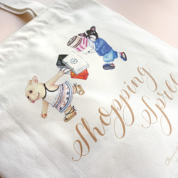 French Bulldog Tote フレンチブルドッグ トートバッグ ｜帆布バッグ 2枚目の画像