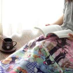 [暖かい桜の毛布]フレンチブルドッグ フランネルエアコンキルト|毛布|ペットマット 5枚目の画像