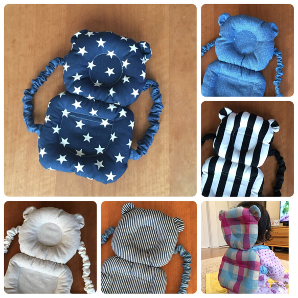 ごっつん防止 クマさんの転倒防止リュック 1枚目の画像