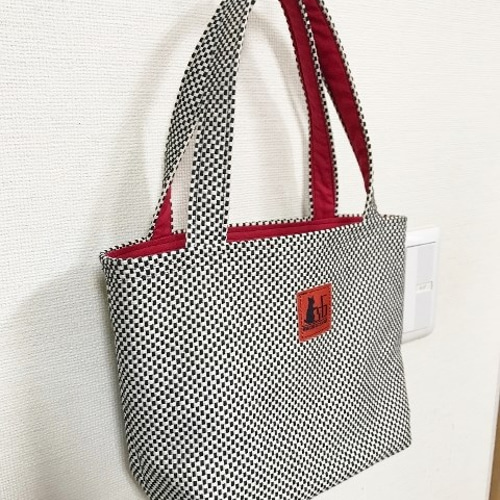 刺し子トートバッグ 中サイズ | takimoto 滝本織布 黒猫工房ゴロ