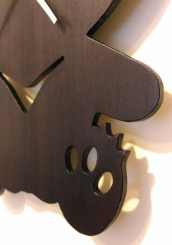手工木作創意造型板/掛鐘 [ 黑眼逗逗 - 台灣黑熊 ] 第3張的照片