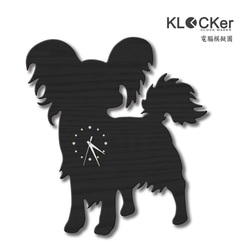 KLOCKer 手工木作掛鐘 [ 歡樂動物園 - 蝴蝶犬 ] 第1張的照片