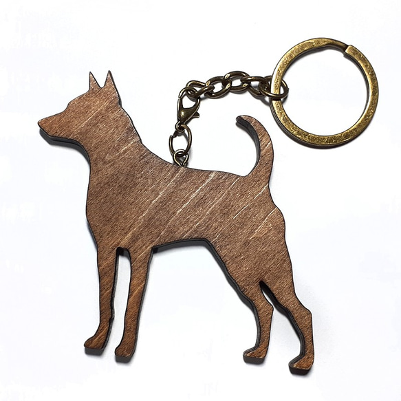 手作り木製キーホルダー[ブラックドッグブラザー-台湾犬] 5枚目の画像
