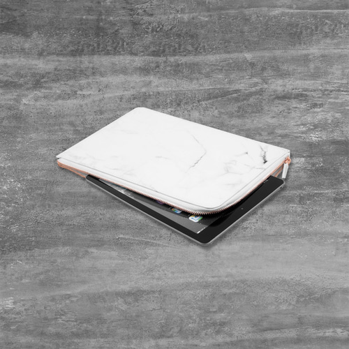 L-大理石プレートパッケージ（白） iPad・タブレットケース
