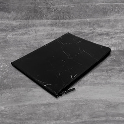 A4 大理石紋L型電腦文件包（黑） 第3張的照片