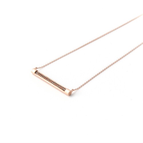 MMD　short bar necklace / dark