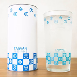 台湾市章のガラスコップ（第2弾）－紅絹(もみ)、花浅葱(はなあさぎ) 3枚目の画像