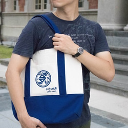 日治台灣市徽帆布包 (藍色) 第7張的照片