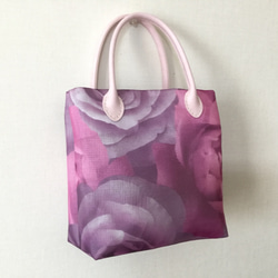紫薔薇のミニトートバッグ 1枚目の画像